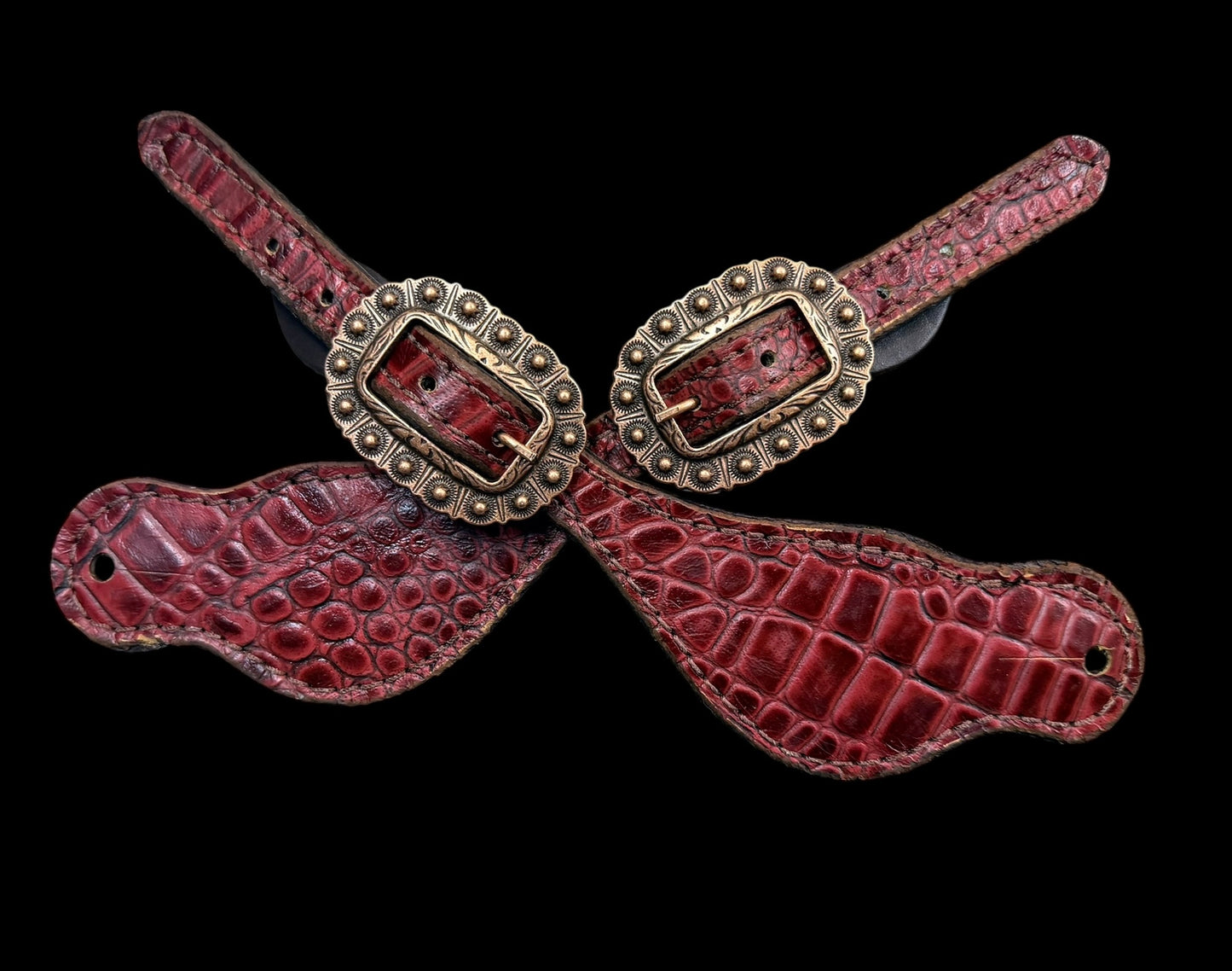 Wine gator on dark leather