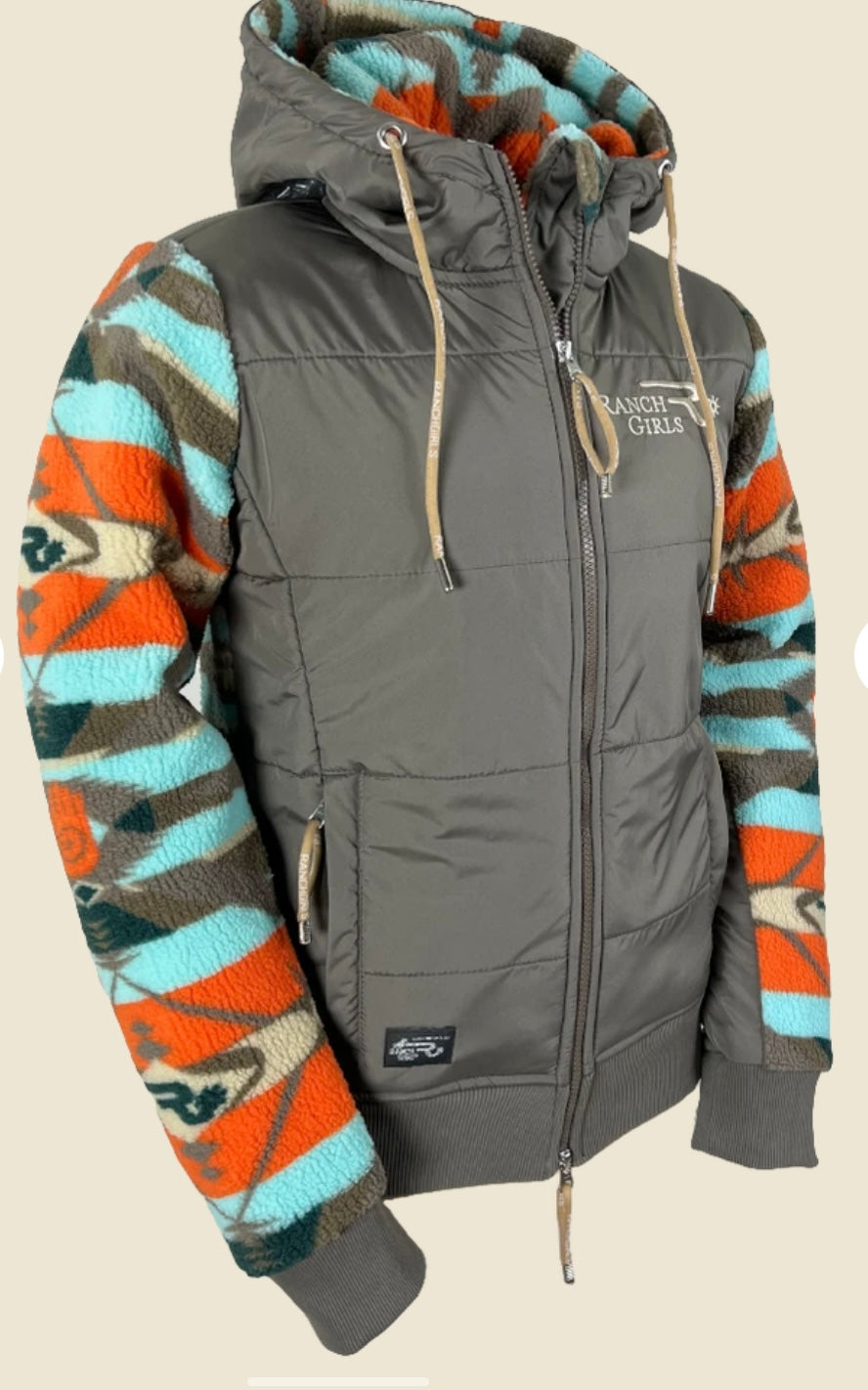 Women Sherpa Pro Shield Jacket "CHARLEE" sky blue flame orange