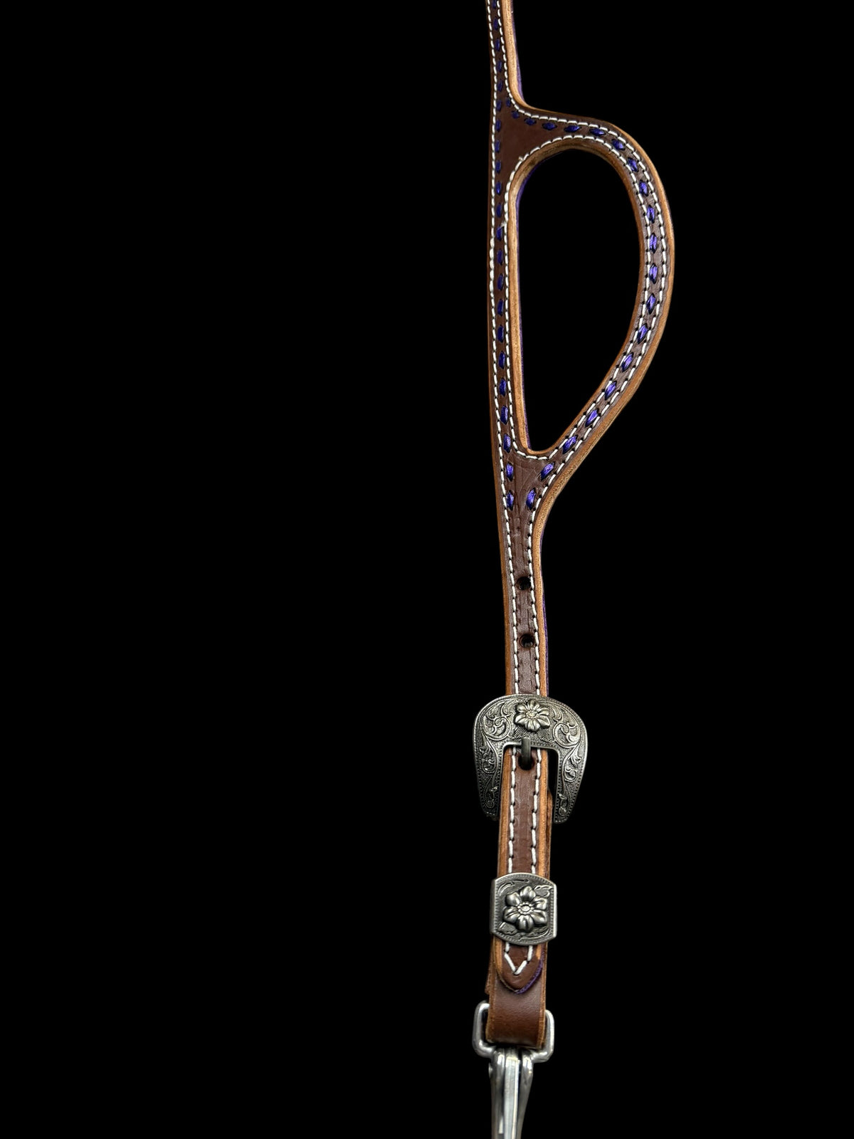 Quick change one ear buckstitched headstall