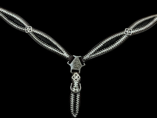 Black and white mystic on dark leather