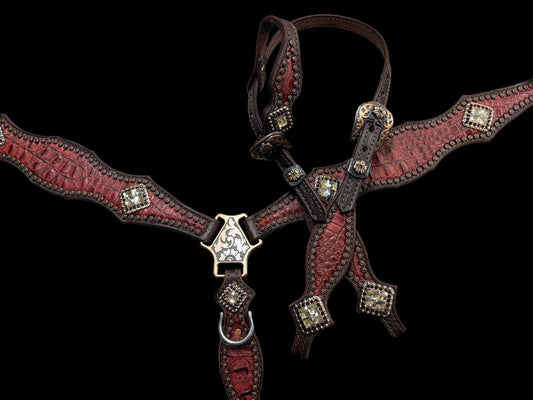 Wine gator on dark leather
