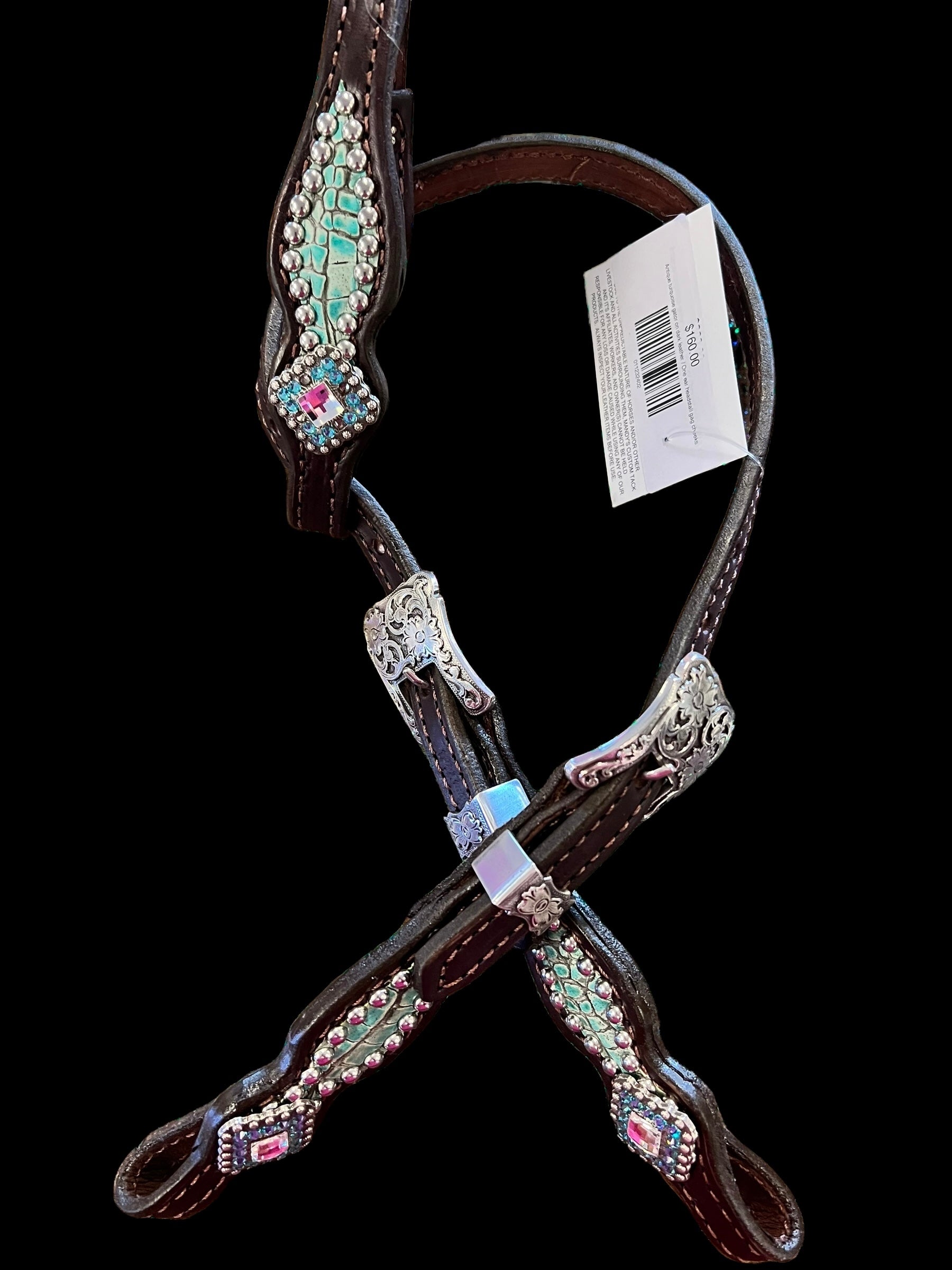 Blue and red Pendleton® on dark leather