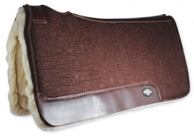 Professionals Choice Comfort-Fit Wool Saddle Pad with Merino Fleece Bottom - 1 1/4 inch