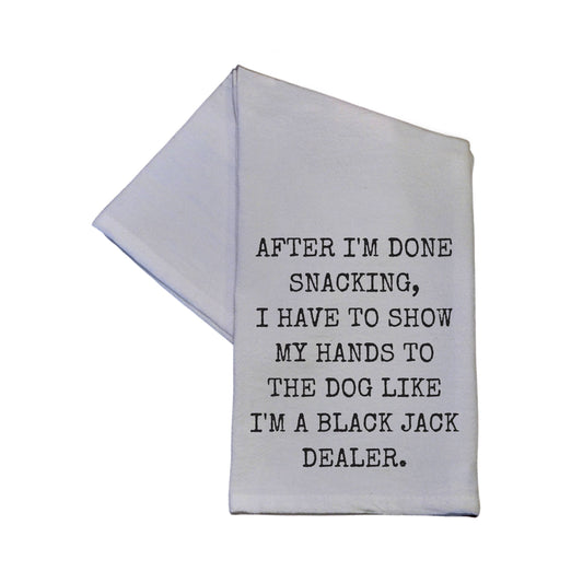 Like A Blackjack Dealer Hand Towel for Dog Lover16x24