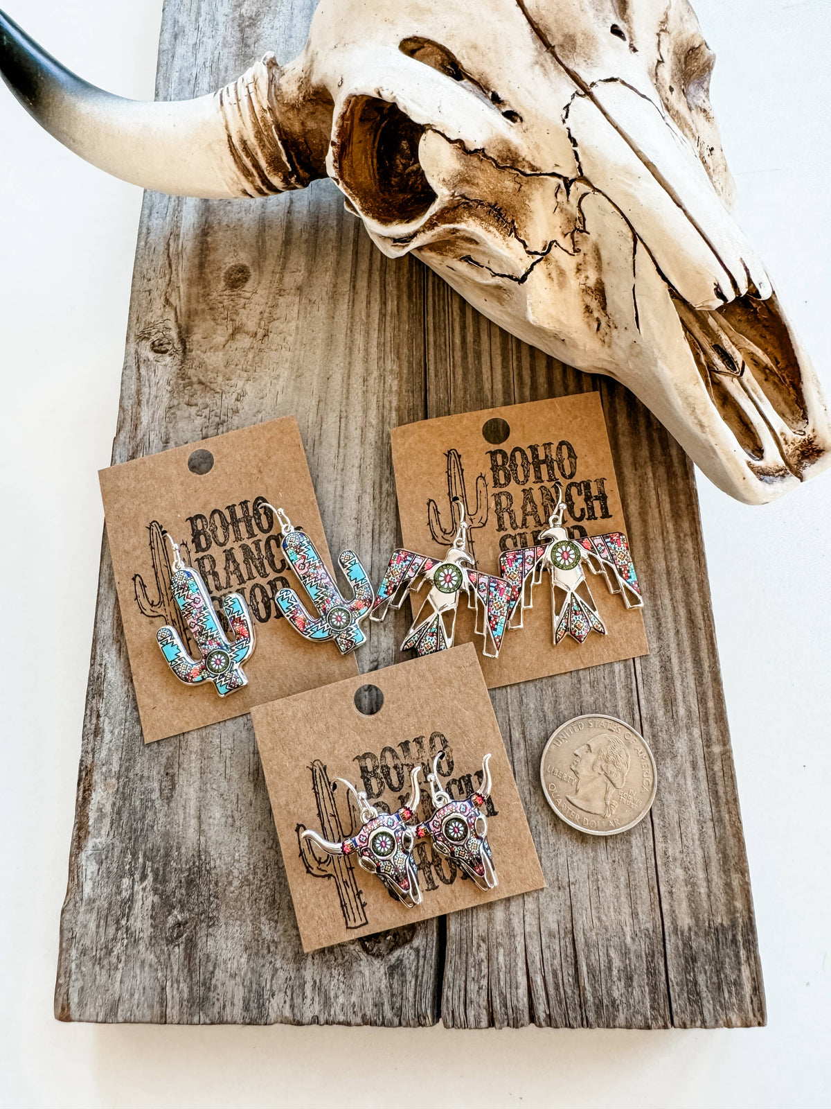 Western Pendant Dangle Earrings