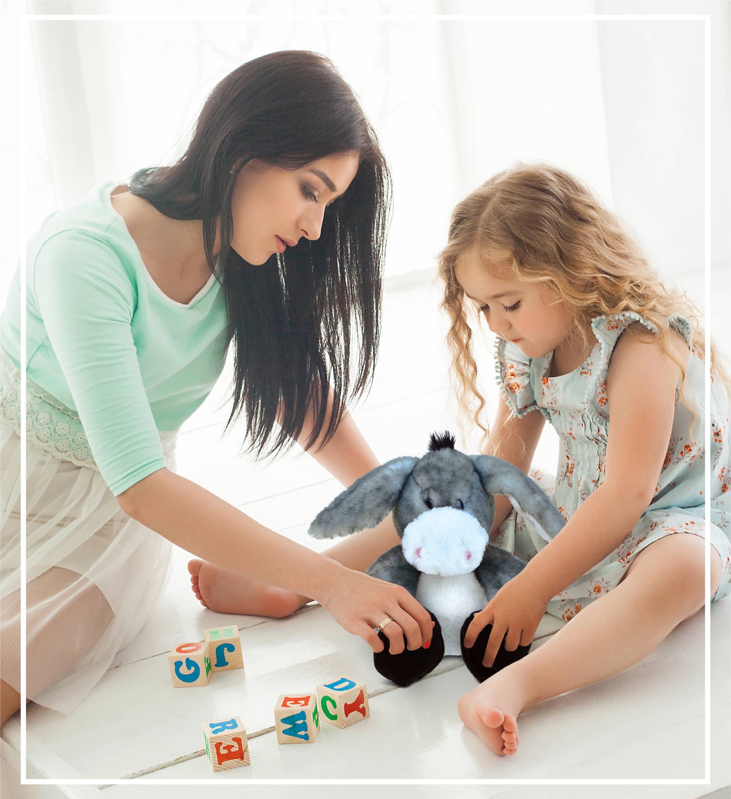 Super Soft Plush - Sitting Grey Donkey