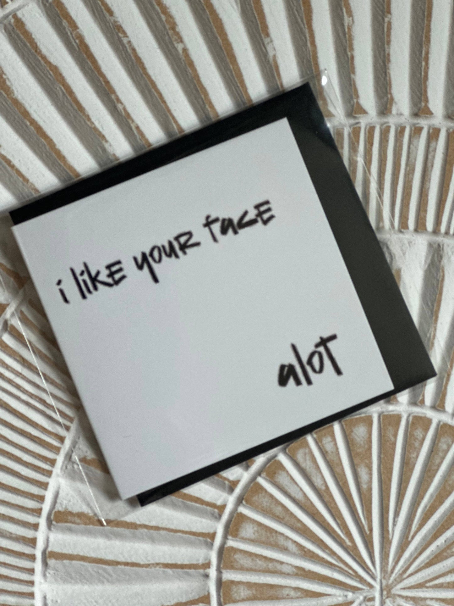 Mini Card “Like your Face”: Kraft