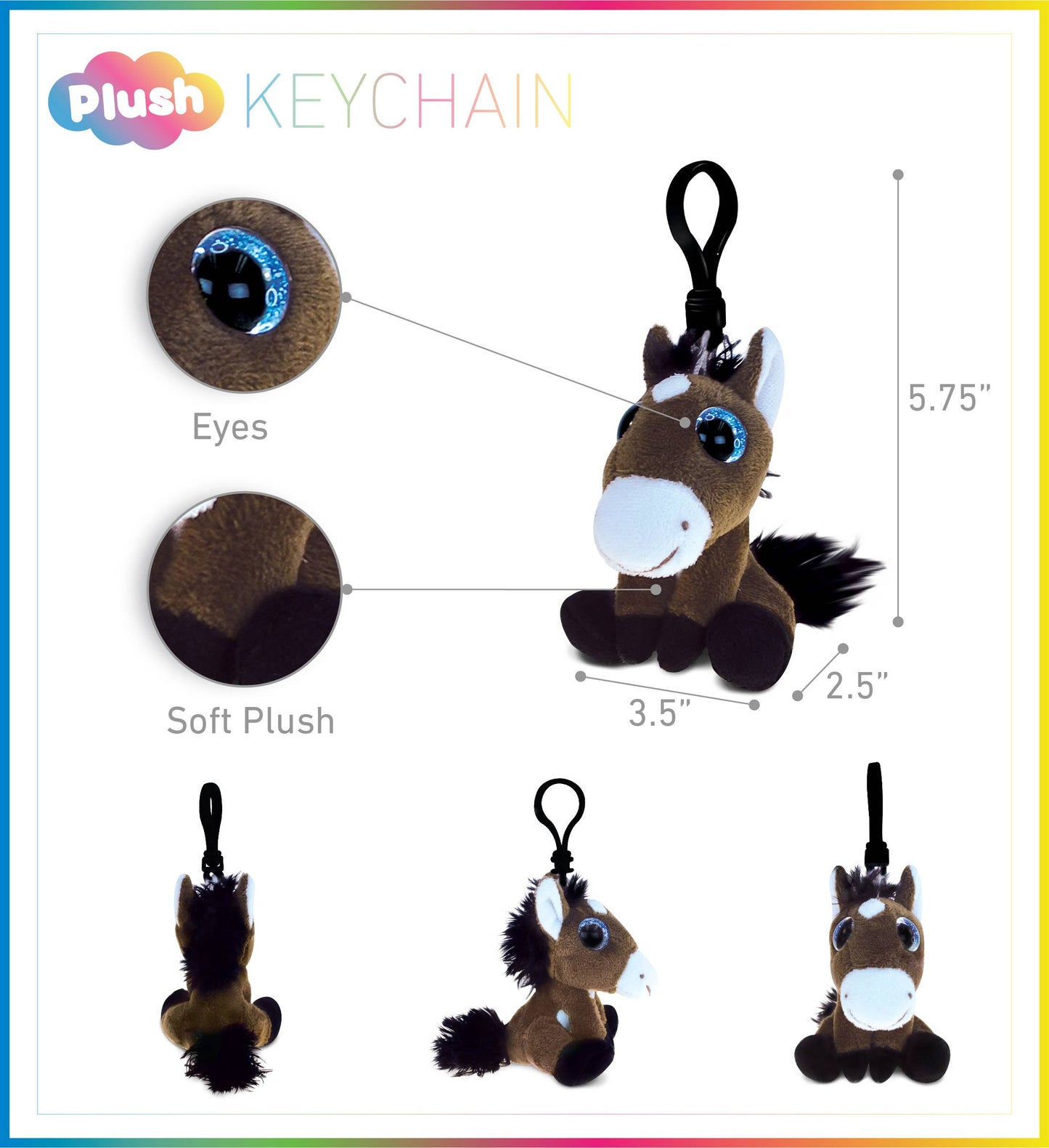 Big Eye Keychain - Horse