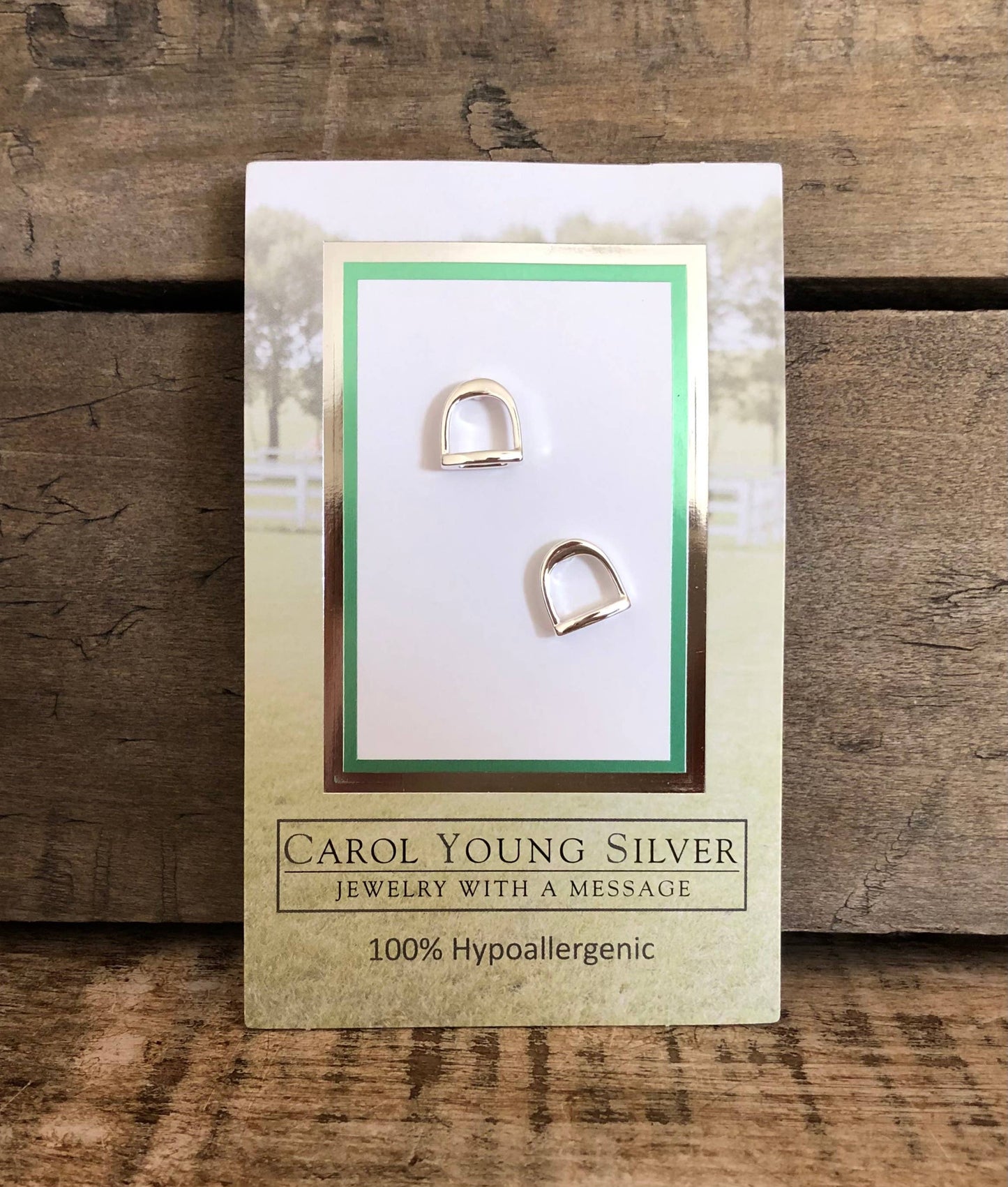 English Saddle Stirrup Earrings/POST