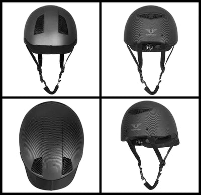 TUFFRIDER CARBON FIBER PRINT HELMET