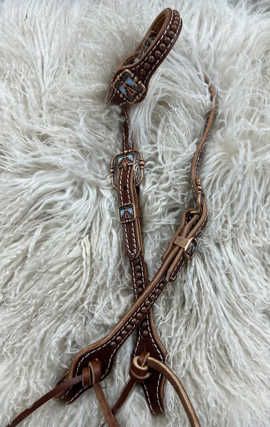 Simple harness leather headstall