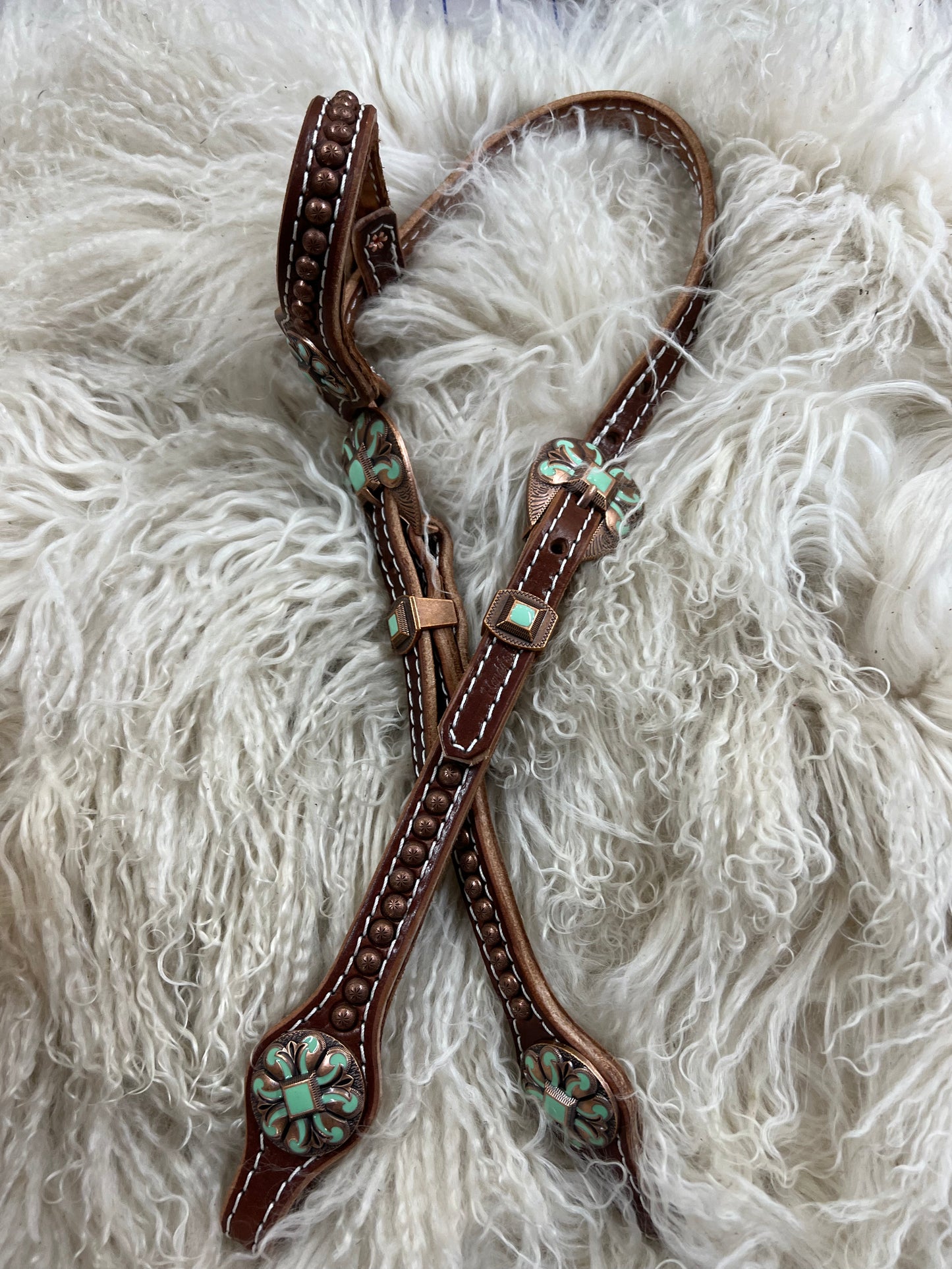 Simple harness leather headstall