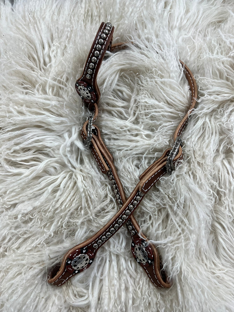 Simple harness leather headstall