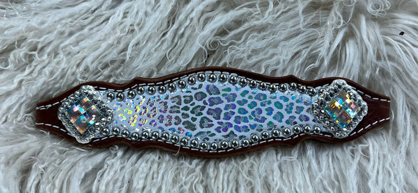 Hologram leopard on medium leather