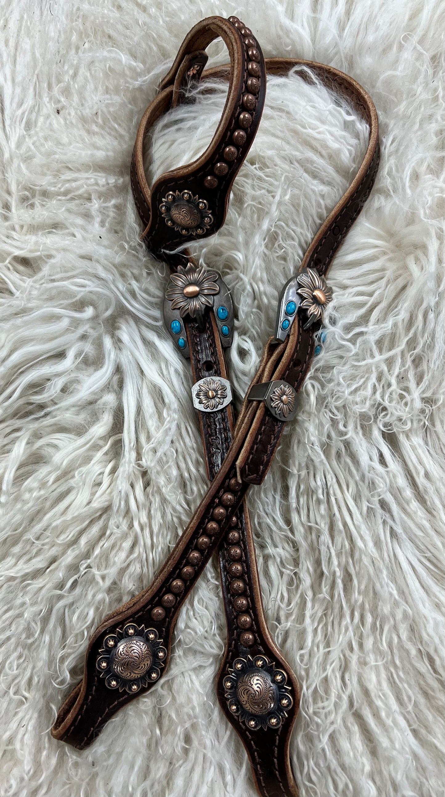 Simple harness leather headstall