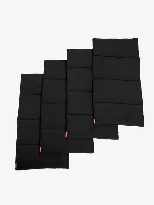 Quilted Pillow Wraps Black (Set of 4)