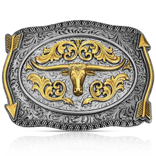 Pointing West Longhorn Buckle