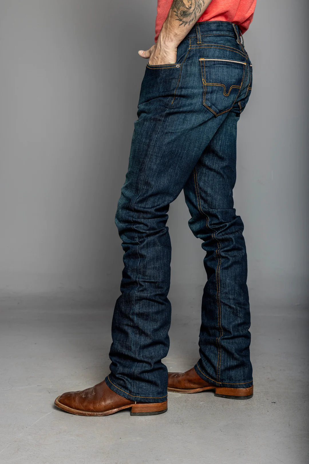 Kimes Ranch Men s Roger Dark Wash Stretch Slim Bootcut Jeans