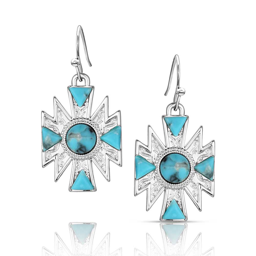 Southwestern Sun Turquoise Earrings
