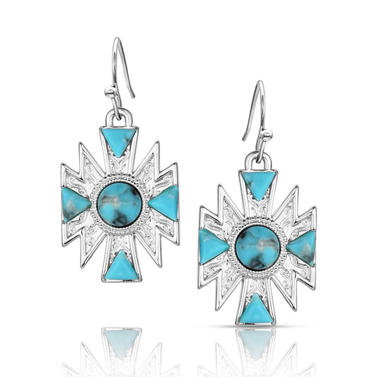 Southwestern Sun Turquoise Earrings