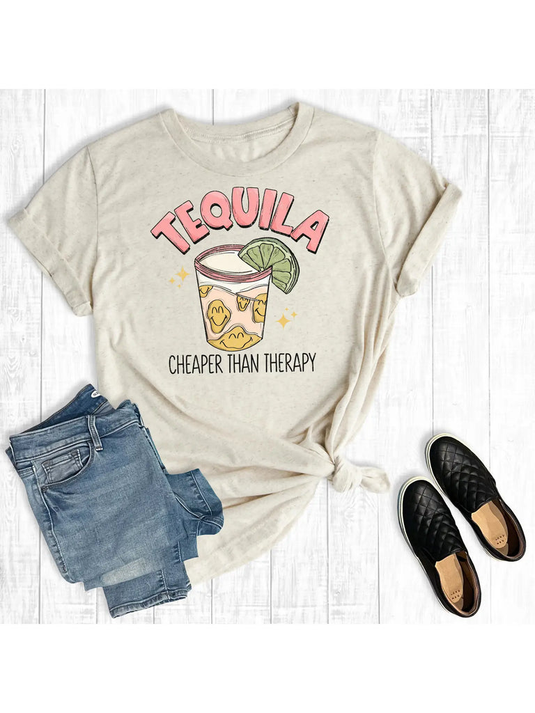 Tequila Cheaper Than Therapy Graphic Tee