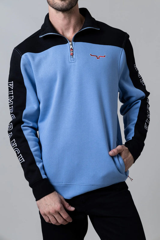 Kimes Competitor Quarter Zip in Light Blue