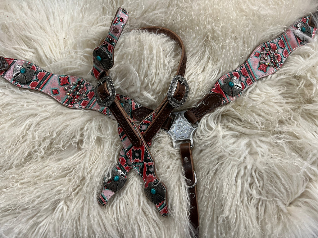 red and mint Navajo